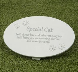 Thoughts Memorial Plaque Cat