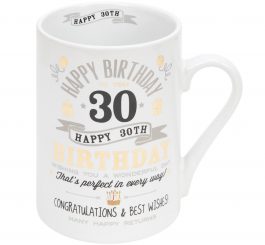 Silver & Gold Special Age Birthday Mug - 30th Birthday