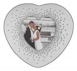 Crystal Heart Frame - 4" x 4"