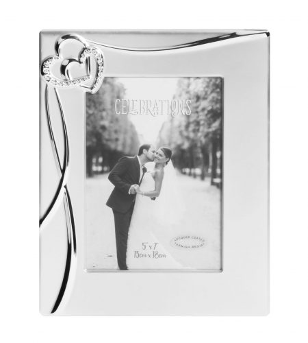 Silver Hearts Photo Frame - 5" x 7"