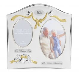 Anniversary Double Photo Frame - 50th Wedding Anniversary