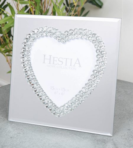 Crystal Heart Photo Frame - 4" x 6"