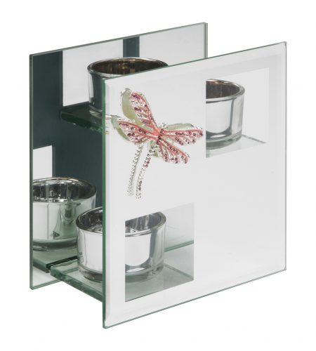 Crystal Dragonfly Double Tealight Holder
