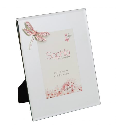 Crystal Dragonfly Photo Frame - 4" x 6"