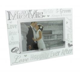 Glitter Frame - Mr & Mrs Landscape - 6" x 4"