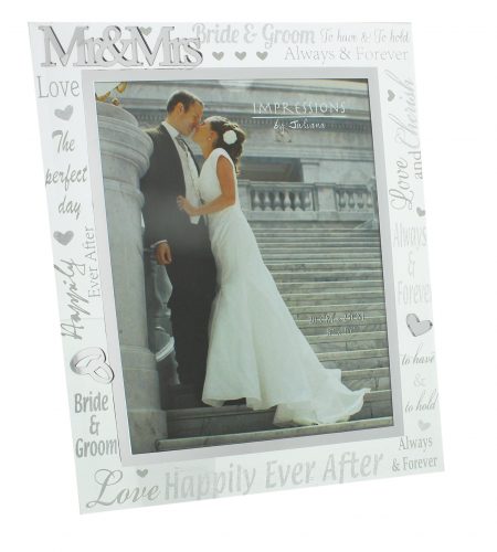 Glitter Frame - Mr & Mrs Portrait - 8" x 10"