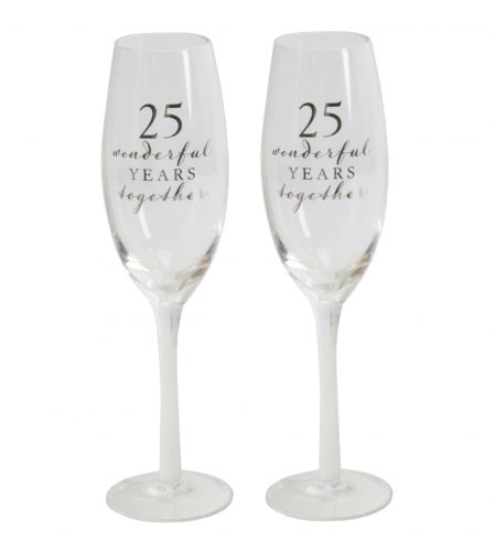Anniversary Champagne Flute Set