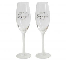 Champagne Flute Set - Newly Engaged