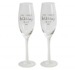 Champagne Flute Set - Wedding Day