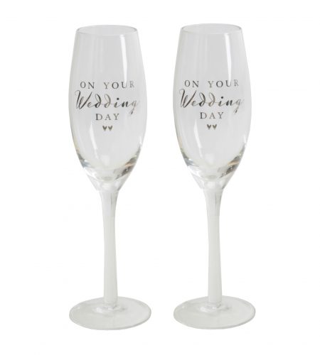 Champagne Flute Set - Wedding Day