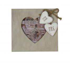 Love Story Heart Photo Frame - 4" x 4"