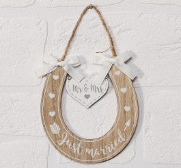 Just Married Horse Shoe