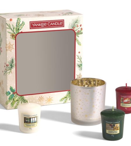Yankee Candle 3 Votive And 1 Holder Christmas Gift Set - Image 2