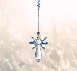 Large Crystal Guardian Angel - Aquamarine