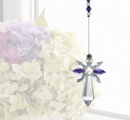 Large Crystal Guardian Angel - Amethyst
