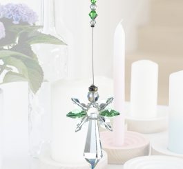 Large Crystal Guardian Angel - Peridot