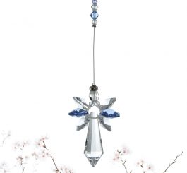 Large Crystal Guardian Angel - Sapphire