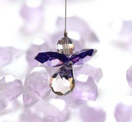 Classic Crystal Guardian Angel - Purple