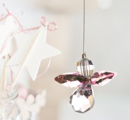 Classic Crystal Guardian Angel - Pink