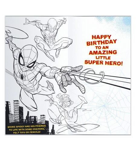 4th Birthday Marvel's Spiderman Card - Image 2