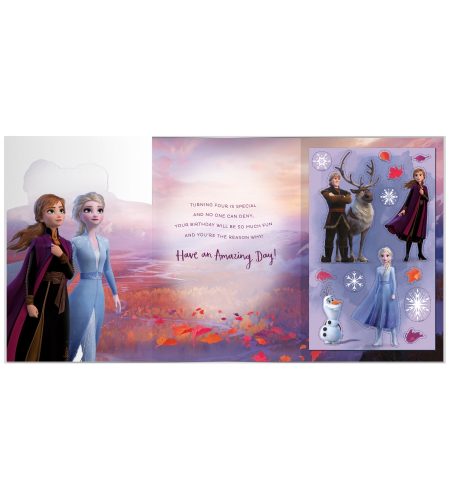 4th Birthday Frozen's Anna & Elsa Card - Image 2