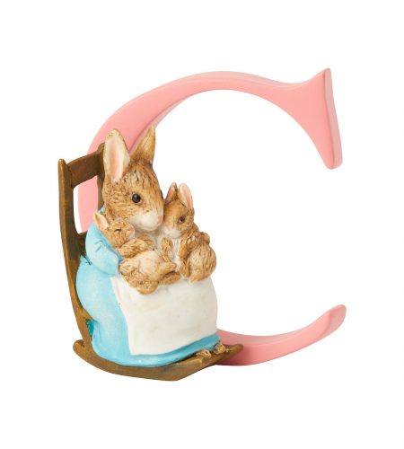 Standing Letter "C" - Mrs. Rabbit and Bunnies