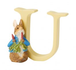 Standing Letter "U" - Peter Rabbit with Radishes