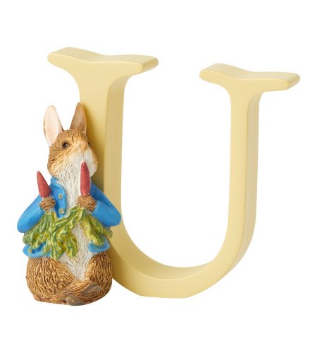 Standing Letter "U" - Peter Rabbit with Radishes