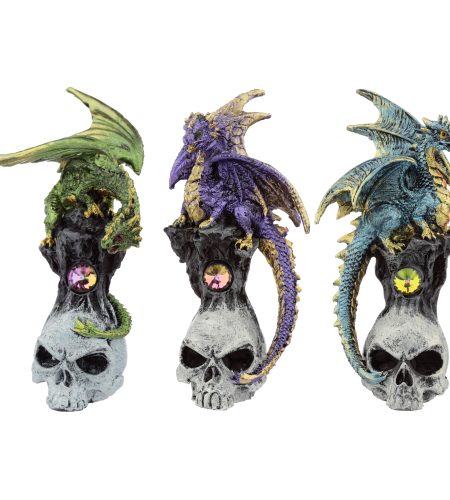Dragon Skull Figurine - Blue - Image 4