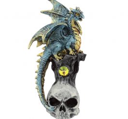 Dragon Skull Figurine - Blue