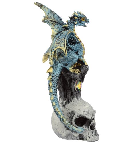 Dragon Skull Figurine - Blue - Image 2