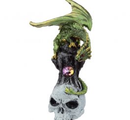 Dragon Skull Figurine - Green