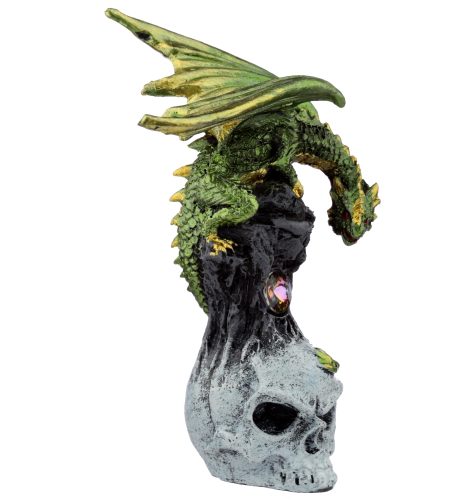 Dragon Skull Figurine - Green - Image 2