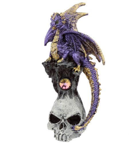 Dragon Skull Figurine - Purple