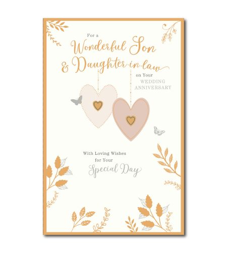 Son & Daughter In Law Anniversary Card