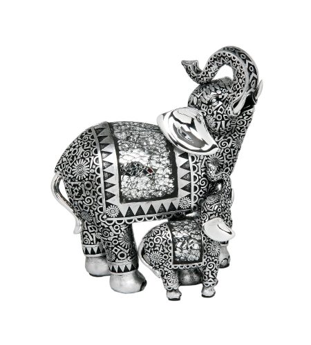 Silver Elephant & Baby