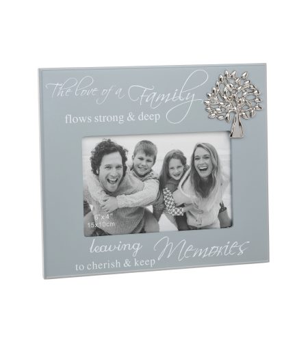 Grey Script Frame 6x4 Family