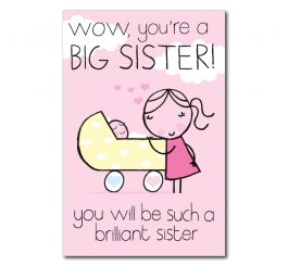 Sister Baby Birth Card