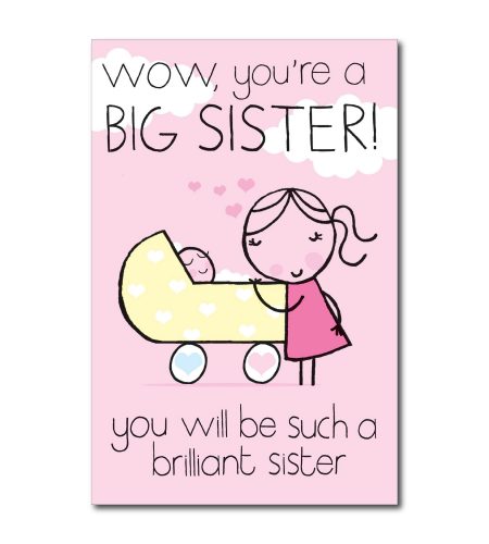 Sister Baby Birth Card