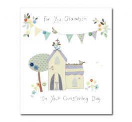 Grandson Christening Card