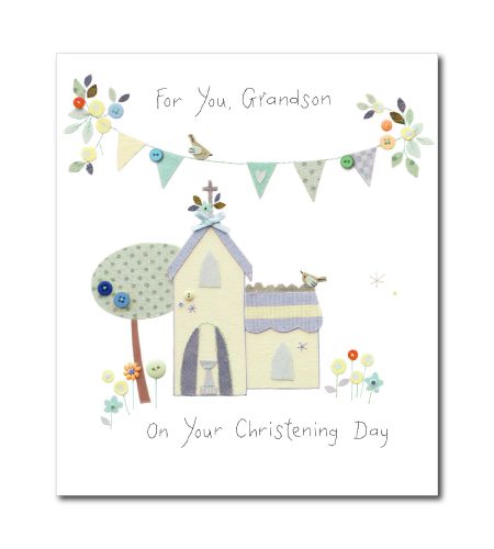 Grandson Christening Card