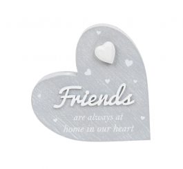 Cherished Hearts Cool Grey Standing Heart Friends