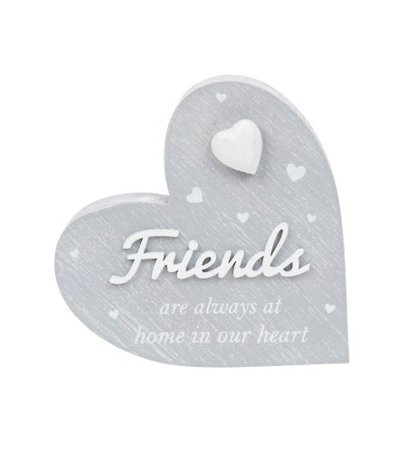 Cherished Hearts Cool Grey Standing Heart Friends