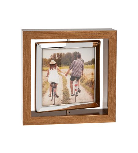 Copper Silver Spin Frame 4" X 4"