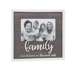 Stylish Script Photo Frame Family