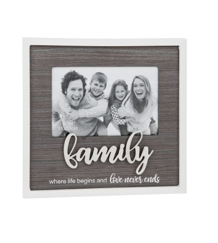 Stylish Script Photo Frame Family