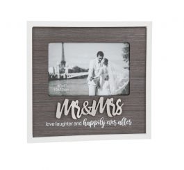 Stylish Script Photo Frame Mr & Mrs