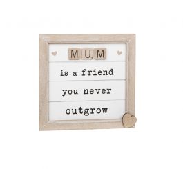 Scrabble Sentiments Plaque Mum