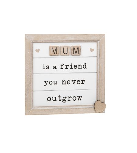 Scrabble Sentiments Plaque Mum