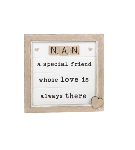 Scrabble Sentiments Plaque Nan